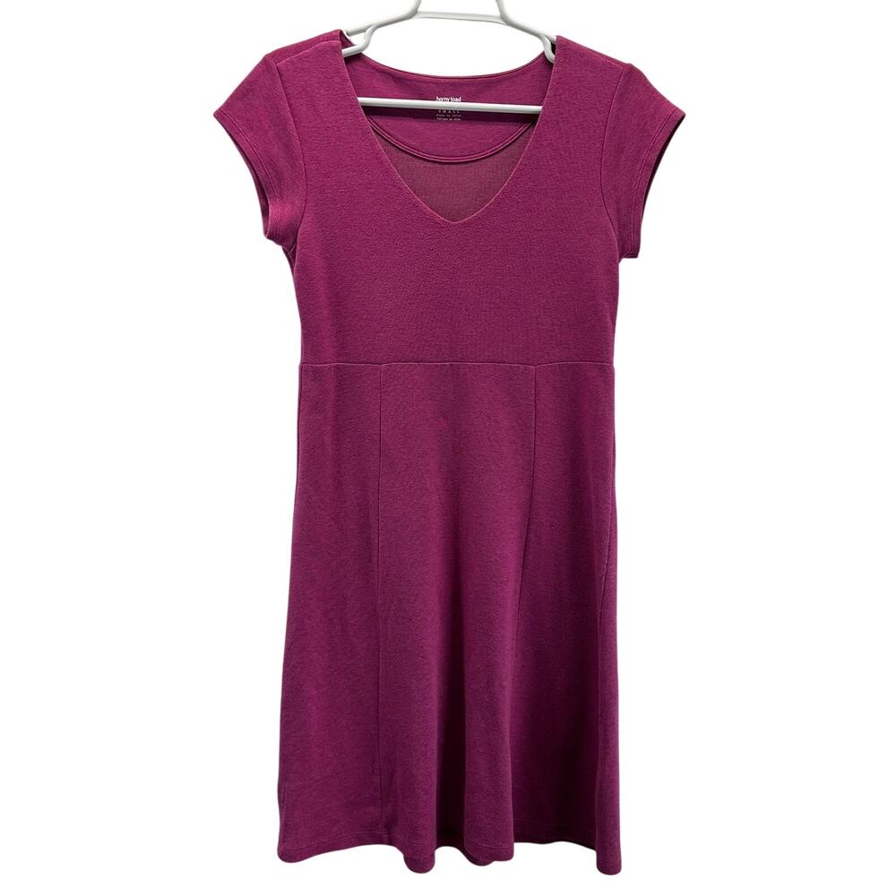 Toad&Co Horny Toad Sama Sama Dress Magenta Short Sleeve Small